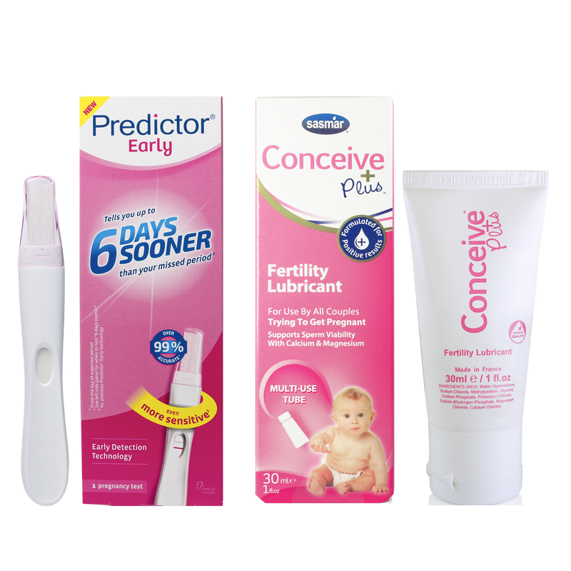 Bundle: Conceive Plus Multi Use Tube and Predictor Early Pregnancy Test Kit