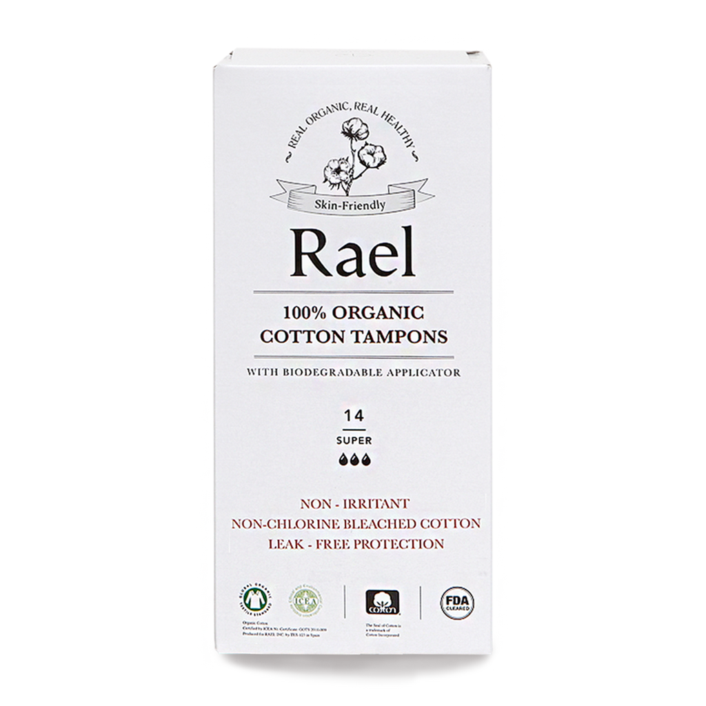 Rael Super Tampons with Cardboard Applicator