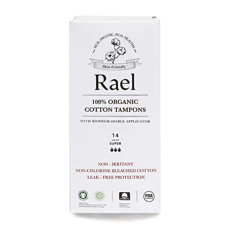 Rael Super Tampons with Cardboard Applicator