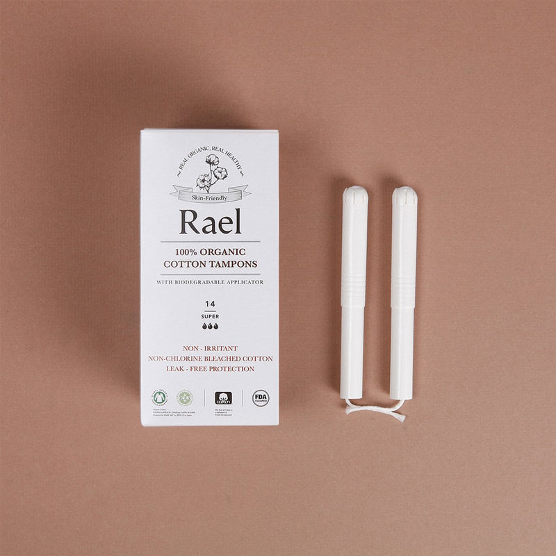 Rael Super Tampons with Cardboard Applicator